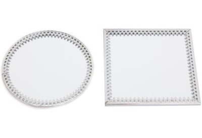 Sifcon Candle Plate With Metal Trim 10cm 10cm Sifcon Candle Plate With Metal Trim 10cm 10cm