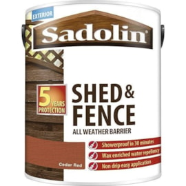 Sadolin Shed & Fence Red Cedar 5lt (5093244)