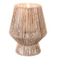 Braided Paper Lantern With Glass Candle Holder 22.5cm Braided Paper Lantern With Glass Candle Holder 22.5cm