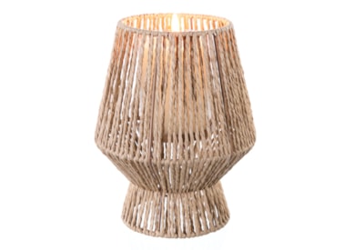 Braided Paper Lantern With Glass Candle Holder 22.5cm Braided Paper Lantern With Glass Candle Holder 22.5cm