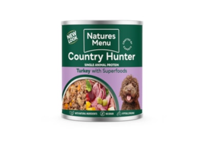 Natures Menu Country Hunter Dog Food Cans Turkey 600g Natures Menu Country Hunter Dog Food Cans Turkey 600g
