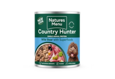 Natures Menu Country Hunter Dog Food Cans Wild Boar 600g Natures Menu Country Hunter Dog Food Cans Wild Boar 600g