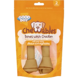 Good Boy Chewables Medium Chicken & Vegetable Bones 2pk 158g