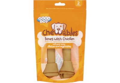 Good Boy Chewables Medium Chicken & Vegetable Bones 2pk 158g Good Boy Chewables Medium Chicken & Vegetable Bones 2pk 158g