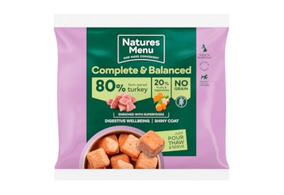 Natures Menu 80/20 Turkey Nuggets 1kg (Frozen) Natures Menu 80/20 Turkey Nuggets 1kg (Frozen)