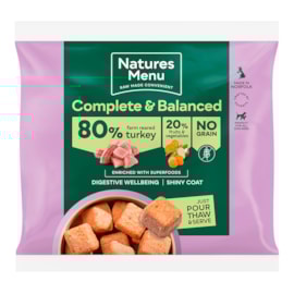 Natures Menu 80/20 Turkey Nuggets 1kg (Frozen)