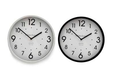 Black & White Clock 22cm Black & White Clock 22cm