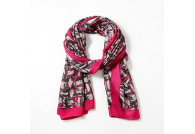 Classic Abstract Summer Scarf Fuchsia Classic Abstract Summer Scarf Fuchsia