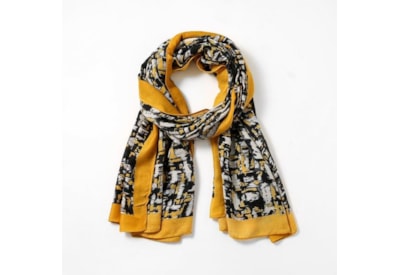 Classic Abstract Summer Scarf Mustard Classic Abstract Summer Scarf Mustard