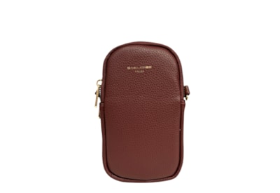 David Jones Pu Dbl Zip Phone Case Bag Bordeaux