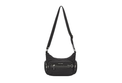 David Jones Pu Multi Pocket Shoulder Bag Black David Jones Pu Multi Pocket Shoulder Bag Black
