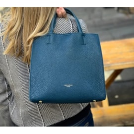 David Jones Pu Mini Sq Shopper Blue