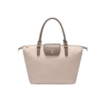 David Jones Medium Tab Over Tote Bag Taupe David Jones Medium Tab Over Tote Bag Taupe