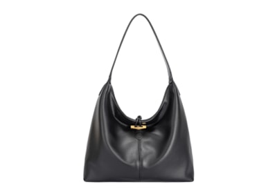 Slouchy Button Detail Hobo Bag Black Slouchy Button Detail Hobo Bag Black