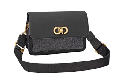 David Jones Half Flap Shoulder Bag Black