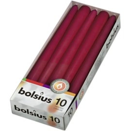 Bolsius Wine Red Tapered Candles 10s (CN5214)