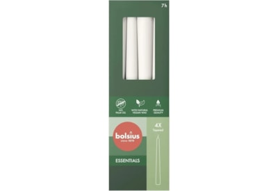 Bolsius Taper Candles 4s Cloudy White 245mm (CN6648)