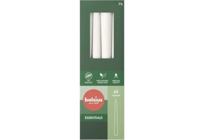 Bolsius Taper Candles 4s Cloudy White 245mm Bolsius Taper Candles 4s Cloudy White 245mm