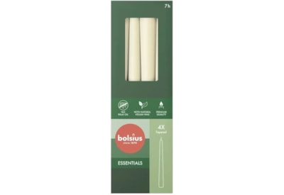 Bolsius Taper Candles 4s Soft Pearl 245mm (CN6649)