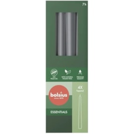 Bolsius Taper Candles 4s Stormy Grey 245mm (CN6653)