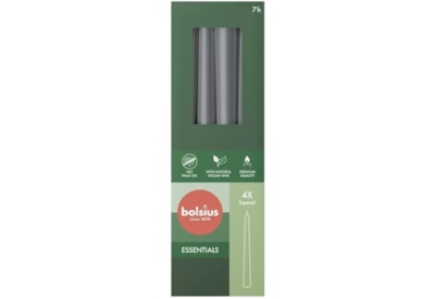 Bolsius Taper Candles 4s Stormy Grey 245mm Bolsius Taper Candles 4s Stormy Grey 245mm