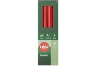 Bolsius Taper Candles 4s Delicate Red 245mm Bolsius Taper Candles 4s Delicate Red 245mm