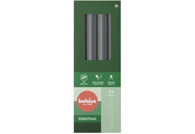 Bolsius Dinner Candles 8s Stormy Grey 230mm Bolsius Dinner Candles 8s Stormy Grey 230mm