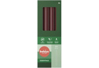 Bolsius Dinner Candles 8s Velvet Red 230mm Bolsius Dinner Candles 8s Velvet Red 230mm