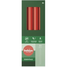 Bolsius Dinner Candles 8s Delicate Red 230mm Bolsius Dinner Candles 8s Delicate Red 230mm