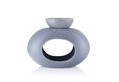 Ava May Grey Oval Burner w Bowl 7.7cm Ava May Grey Oval Burner w Bowl 7.7cm