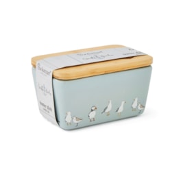 Cooksmart Coastal Birds Ceramic Butter Dish Cooksmart Coastal Birds Ceramic Butter Dish