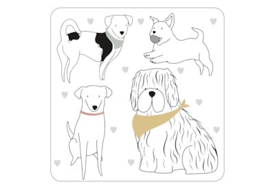 David Mason Design Playful Pets Dog Coasters 4s David Mason Design Playful Pets Dog Coasters 4s