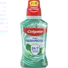 Colgate Mouth Rinse Plax Soft Mint 250Ml Pmp 1.49