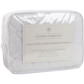 The Lyndon Company Cotton Quilted Mattress Protector Single The Lyndon Company Cotton Quilted Mattress Protector Single