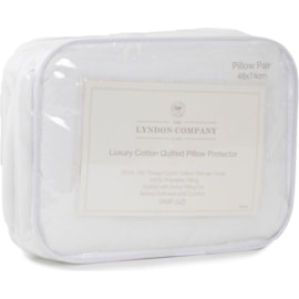 The Lyndon Company Cotton Quilted Pillow Protectors Pair The Lyndon Company Cotton Quilted Pillow Protectors Pair