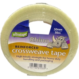 Ultratape Rhino Crossweave Parcel Tape 50mm x 50m Ultratape Rhino Crossweave Parcel Tape 50mm x 50m