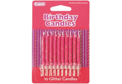 Culpitt Pink Glitter Candles 10s (DP655)