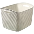 Curver Rattan Basket White 28lt Curver Rattan Basket White 28lt
