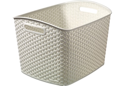 Curver Rattan Basket White 28lt Curver Rattan Basket White 28lt