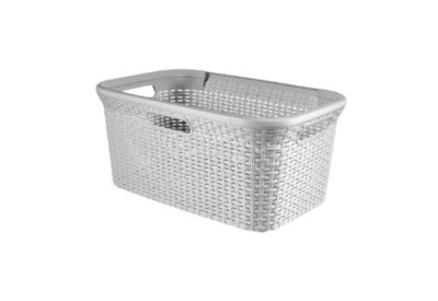 Curver Style Rattan Rect Laundry Basket Grey (246428)