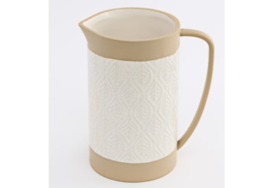 Sifcon Daisy Embossed Leaf Jug Vase 20x18 Sifcon Daisy Embossed Leaf Jug Vase 20x18