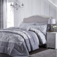 Catherine Lansfield Damask Jacquard Silver Duvet Set Double Catherine Lansfield Damask Jacquard Silver Duvet Set Double