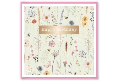 Wild Meadow Green Happy Birthday Card (DBV-201-SC450)