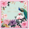Exquisite Peacock Happy Birthday Card (DBV-202-SC355)