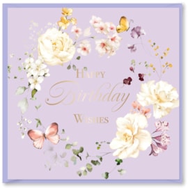 Fleur Happy Birthday Wishes Card (DBV-203-SC363)