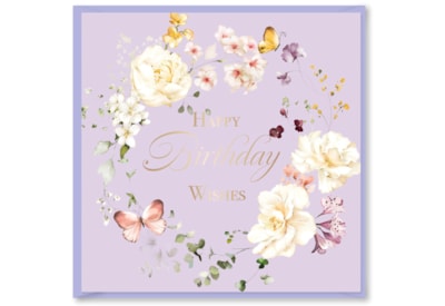 Fleur Happy Birthday Wishes Card (DBV-203-SC363)
