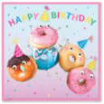 Doughnut Party Happy Birthday Card (DBV-211-SC351)