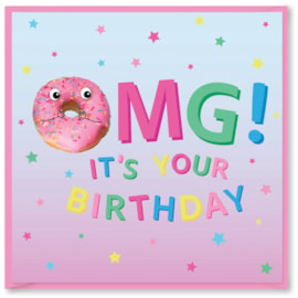 Doughnut Party Omg It's Your Birthday Card (DBV-211-SC354)