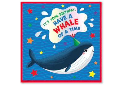 Party Time Blue Have A Whale Of A Time Card (DBV-225-SC403)