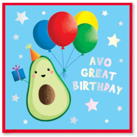 Party Time Blue Avo Great Birthday Card (DBV-225-SC404)
